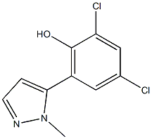 2,4-dichloro-6-(1-methyl-1H-pyrazol-5-yl)phenol Struktur