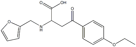 4-(4-ethoxyphenyl)-2-[(2-furylmethyl)amino]-4-oxobutanoic acid Struktur