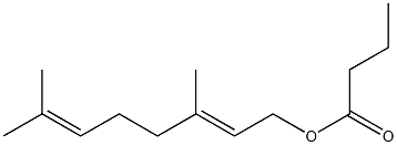 3,7-dimethylocta-2,6-dienyl butyrate Struktur