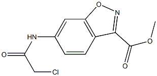 methyl 6-[(2-chloroacetyl)amino]-1,2-benzisoxazole-3-carboxylate Struktur