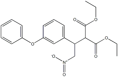 diethyl 2-[2-nitro-1-(3-phenoxyphenyl)ethyl]malonate Struktur