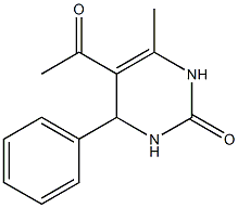 5-acetyl-6-methyl-4-phenyl-1,2,3,4-tetrahydropyrimidin-2-one Struktur