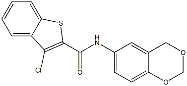 N2-(4H-1,3-benzodioxin-6-yl)-3-chlorobenzo[b]thiophene-2-carboxamide Struktur