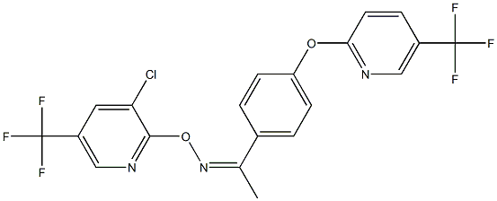 1-(4-{[5-(trifluoromethyl)-2-pyridinyl]oxy}phenyl)-1-ethanone O-[3-chloro-5-(trifluoromethyl)-2-pyridinyl]oxime Struktur