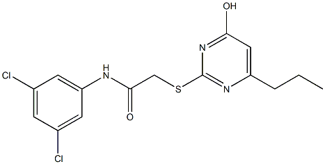 N1-(3,5-dichlorophenyl)-2-[(4-hydroxy-6-propylpyrimidin-2-yl)thio]acetamide Struktur