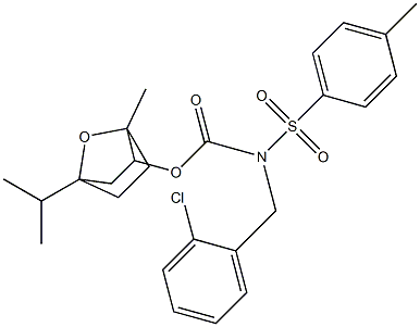 4-isopropyl-1-methyl-7-oxabicyclo[2.2.1]hept-2-yl N-(2-chlorobenzyl)-N-[(4-methylphenyl)sulfonyl]carbamate Struktur