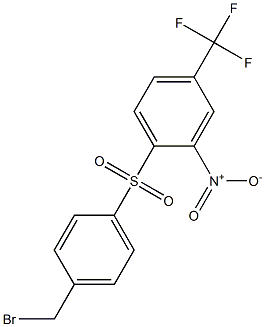 4-[2-Nitro-4-(trifluoromethyl)benzenesulphonyl]benzyl bromide Struktur