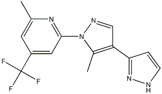 5-Methyl-1-{[6-methyl-4-(trifluoromethyl)pyrid-2-yl]-4-pyrazol-3-yl}pyrazole Struktur