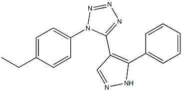 1-(4-ethylphenyl)-5-(5-phenyl-1H-pyrazol-4-yl)-1H-1,2,3,4-tetraazole Struktur