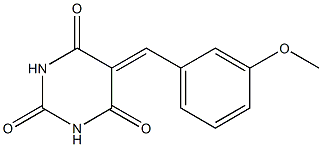 5-(3-methoxybenzylidene)hexahydropyrimidine-2,4,6-trione Struktur