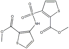 methyl 3-({[2-(methoxycarbonyl)-3-thienyl]sulfonyl}amino)thiophene-2-carboxylate Struktur