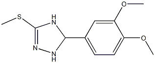 5-(3,4-dimethoxyphenyl)-3-(methylthio)-4,5-dihydro-1H-1,2,4-triazole Struktur