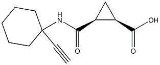 (1R,2S)-2-{[(1-ethynylcyclohexyl)amino]carbonyl}cyclopropanecarboxylic acid Struktur