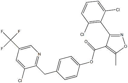 4-{[3-chloro-5-(trifluoromethyl)-2-pyridinyl]methyl}phenyl 3-(2,6-dichlorophenyl)-5-methyl-4-isoxazolecarboxylate Struktur