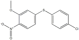 4-[(4-chlorophenyl)thio]-2-methoxy-1-nitrobenzene Struktur