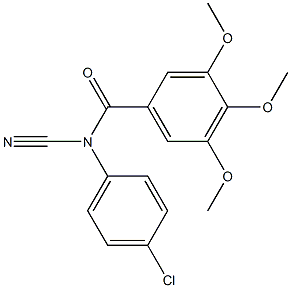 N-(4-chlorophenyl)-N-cyano-3,4,5-trimethoxybenzamide Struktur