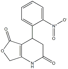 4-(2-nitrophenyl)-4,7-dihydrofuro[3,4-b]pyridine-2,5(1H,3H)-dione Struktur