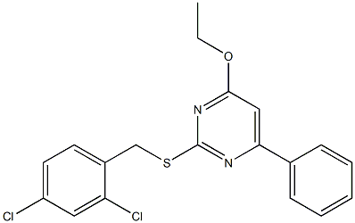 2-[(2,4-dichlorobenzyl)thio]-4-ethoxy-6-phenylpyrimidine Struktur