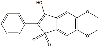 3-hydroxy-5,6-dimethoxy-2-phenyl-1H-1lambda~6~-benzo[b]thiophene-1,1-dione Struktur