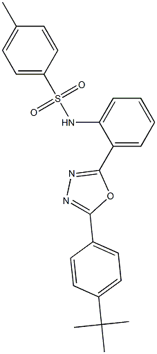 N1-(2-{5-[4-(tert-butyl)phenyl]-1,3,4-oxadiazol-2-yl}phenyl)-4-methylbenzene-1-sulfonamide Struktur