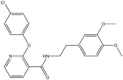 2-(4-chlorophenoxy)-N-(3,4-dimethoxyphenethyl)nicotinamide Struktur