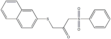 1-(2-naphthylsulfanyl)-3-(phenylsulfonyl)acetone Struktur