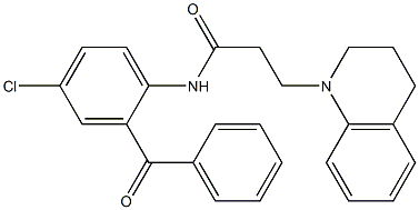 N1-(2-benzoyl-4-chlorophenyl)-3-(1,2,3,4-tetrahydroquinolin-1-yl)propanamide Struktur