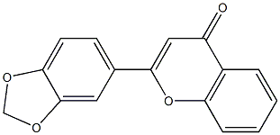 2-(1,3-benzodioxol-5-yl)-4H-chromen-4-one Struktur