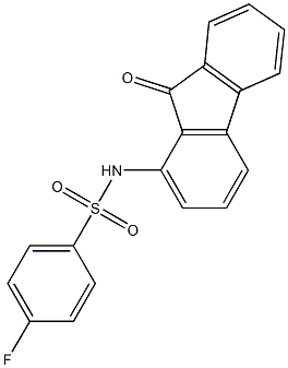 4-fluoro-N-(9-oxo-9H-fluoren-1-yl)benzenesulfonamide Struktur