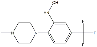 1-[2-(hydroxyamino)-4-(trifluoromethyl)phenyl]-4-methylpiperazine Struktur