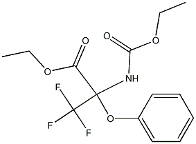 ethyl 2-[(ethoxycarbonyl)amino]-3,3,3-trifluoro-2-phenoxypropanoate Struktur