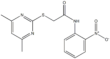 2-[(4,6-dimethyl-2-pyrimidinyl)sulfanyl]-N-(2-nitrophenyl)acetamide Struktur