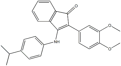 2-(3,4-dimethoxyphenyl)-3-(4-isopropylanilino)-1H-inden-1-one Struktur