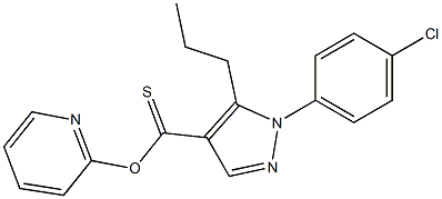 2-pyridyl 1-(4-chlorophenyl)-5-propyl-1H-pyrazole-4-carbothioate Struktur