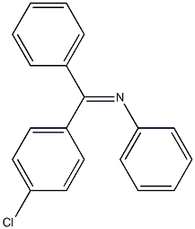 N1-[(4-chlorophenyl)(phenyl)methylidene]aniline Struktur