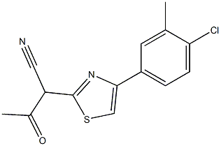 2-[4-(4-chloro-3-methylphenyl)-1,3-thiazol-2-yl]-3-oxobutanenitrile Struktur