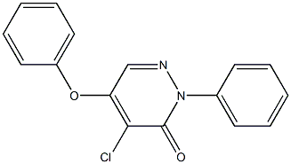 4-chloro-5-phenoxy-2-phenyl-2,3-dihydropyridazin-3-one Struktur