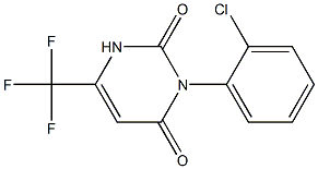 3-(2-chlorophenyl)-6-(trifluoromethyl)-2,4(1H,3H)-pyrimidinedione Struktur