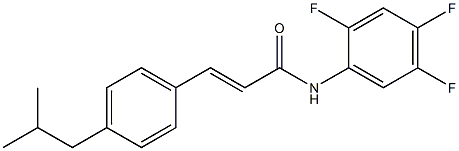 (E)-3-(4-isobutylphenyl)-N-(2,4,5-trifluorophenyl)-2-propenamide Struktur