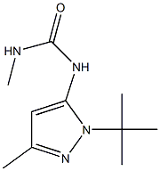 N-[1-(tert-butyl)-3-methyl-1H-pyrazol-5-yl]-N'-methylurea Struktur