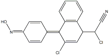 2-(2,3-dichloro-4-hydroxyiminocyclohexa-2,5-dienyliden)-2-(1-naphthyl)aceto nitrile Struktur