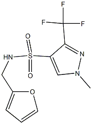 N4-(2-furylmethyl)-1-methyl-3-(trifluoromethyl)-1H-pyrazole-4-sulfonamide Struktur