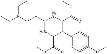 dimethyl 2-[2-(diethylamino)ethyl]-5-(4-methoxyphenyl)-1,1,3,3-tetraoxo-1lambda~6~,3lambda~6~-dithiane-4,6-dicarboxylate Struktur