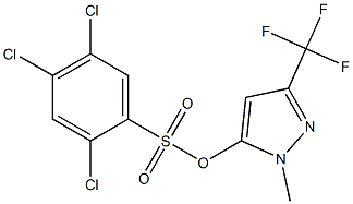 1-methyl-3-(trifluoromethyl)-1H-pyrazol-5-yl 2,4,5-trichlorobenzene-1-sulfonate Struktur