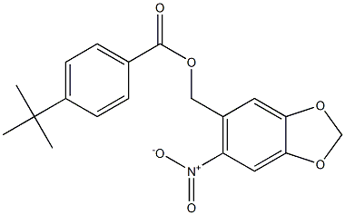 (6-nitro-1,3-benzodioxol-5-yl)methyl 4-(tert-butyl)benzenecarboxylate Struktur