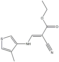 ethyl 2-cyano-3-[(4-methyl-3-thienyl)amino]acrylate Struktur