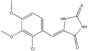 5-(2-chloro-3,4-dimethoxybenzylidene)-2-thioxoimidazolidin-4-one Struktur