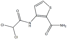 3-[(2,2-dichloroacetyl)amino]thiophene-2-carboxamide Struktur