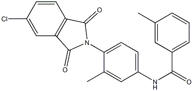 N-[4-(5-chloro-1,3-dioxo-1,3-dihydro-2H-isoindol-2-yl)-3-methylphenyl]-3-methylbenzenecarboxamide Struktur