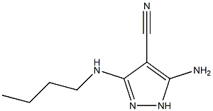 5-amino-3-(butylamino)-1H-pyrazole-4-carbonitrile Struktur